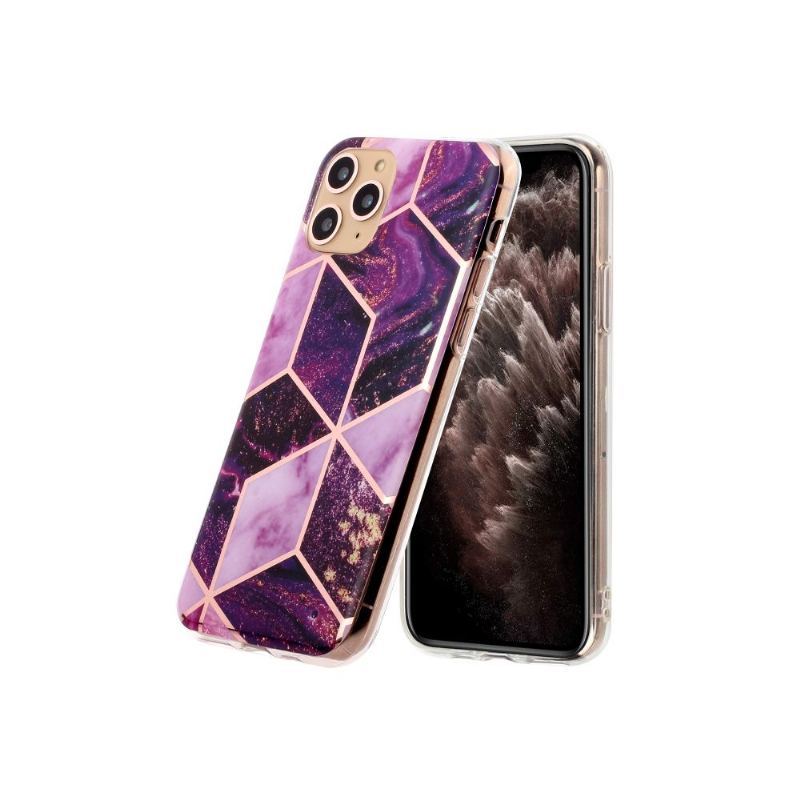 Etui do iPhone 11 Pro Anti-fall Marmurowy Wzór Geometryczny