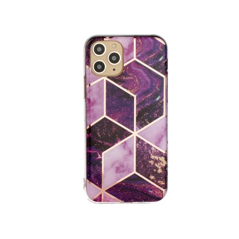 Etui do iPhone 11 Pro Anti-fall Marmurowy Wzór Geometryczny