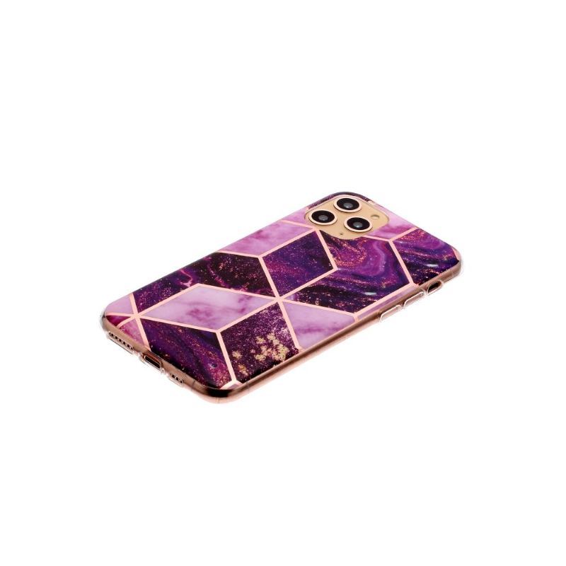 Etui do iPhone 11 Pro Anti-fall Marmurowy Wzór Geometryczny