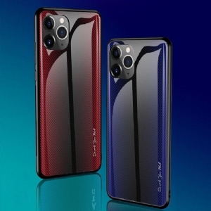 Etui do iPhone 11 Pro Biznes Węglowe Szkło Powrót