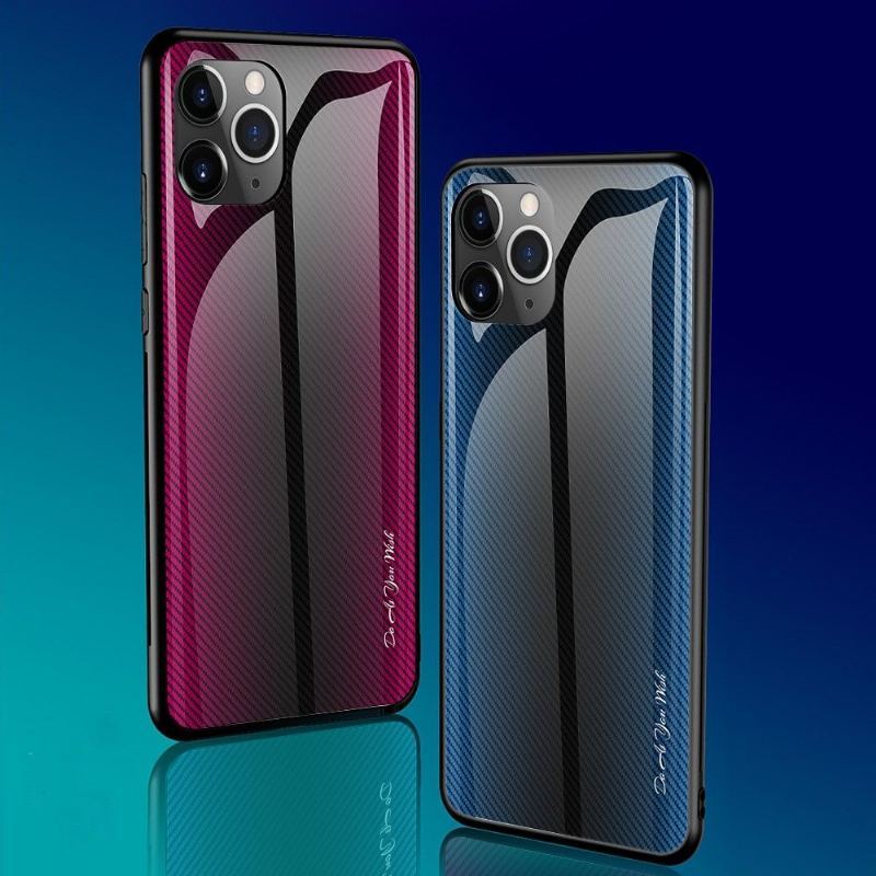 Etui do iPhone 11 Pro Biznes Węglowe Szkło Powrót