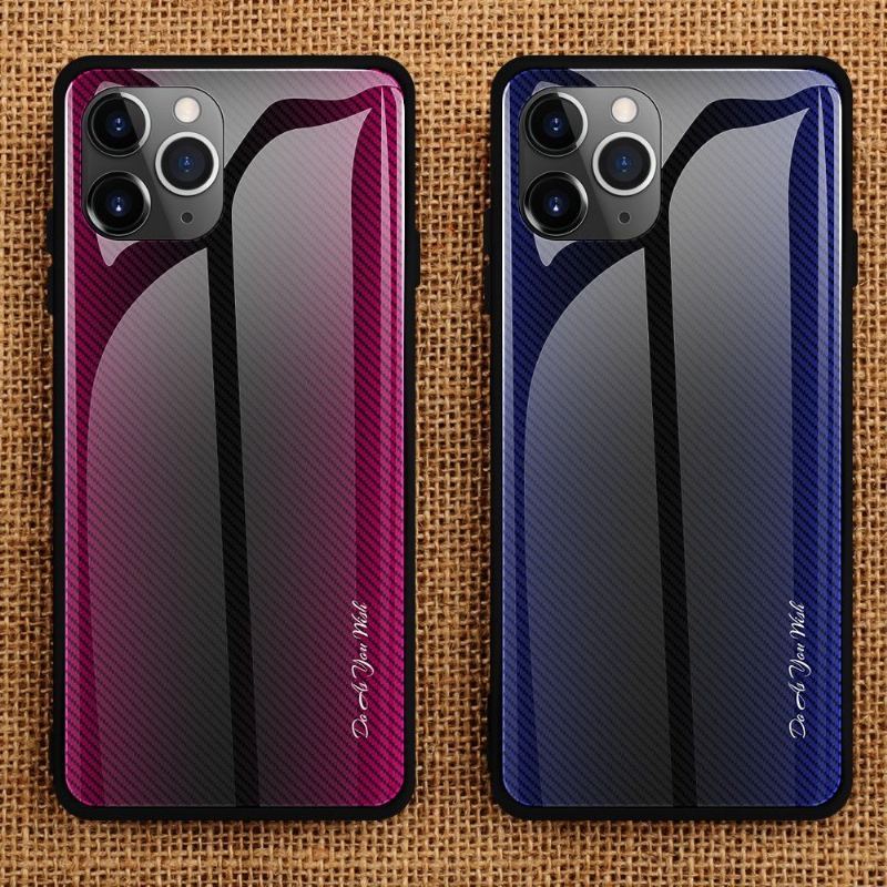 Etui do iPhone 11 Pro Biznes Węglowe Szkło Powrót