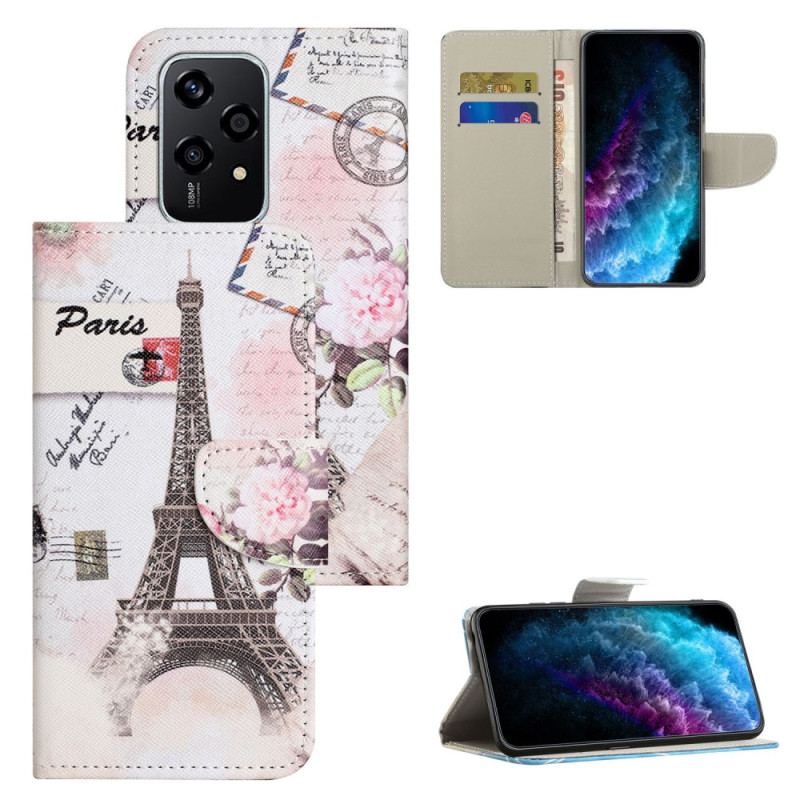 Etui Folio Honor 200 Lite Zabytkowa Wieża Eiffla Etui Ochronne