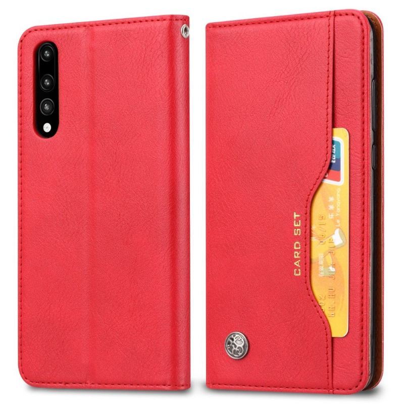 Case do Huawei P30 Biznes Skórzany Pokrowiec Na Stojak