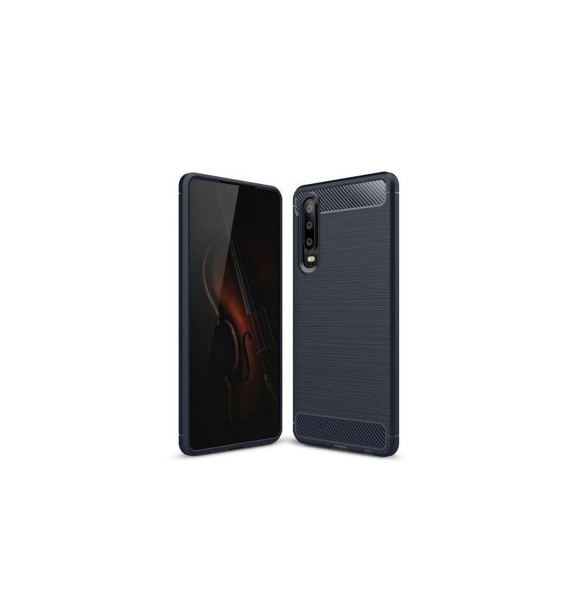 Etui do Huawei P30 Szczotkowany Żel Węglowy