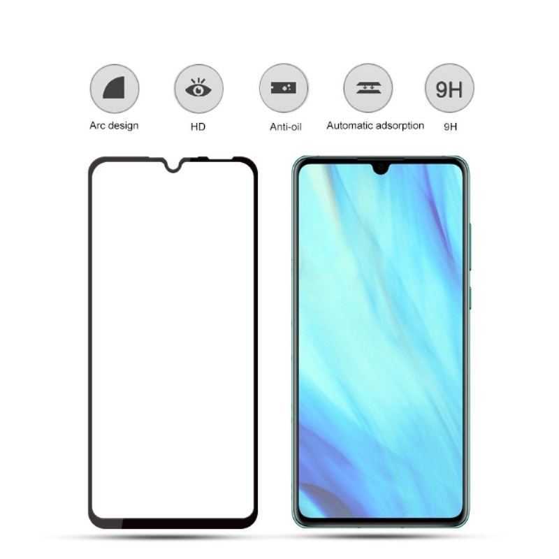 Huawei P30 - Pełne Zabezpieczenie Ekranu Ze Szkła Hartowanego - Czarne