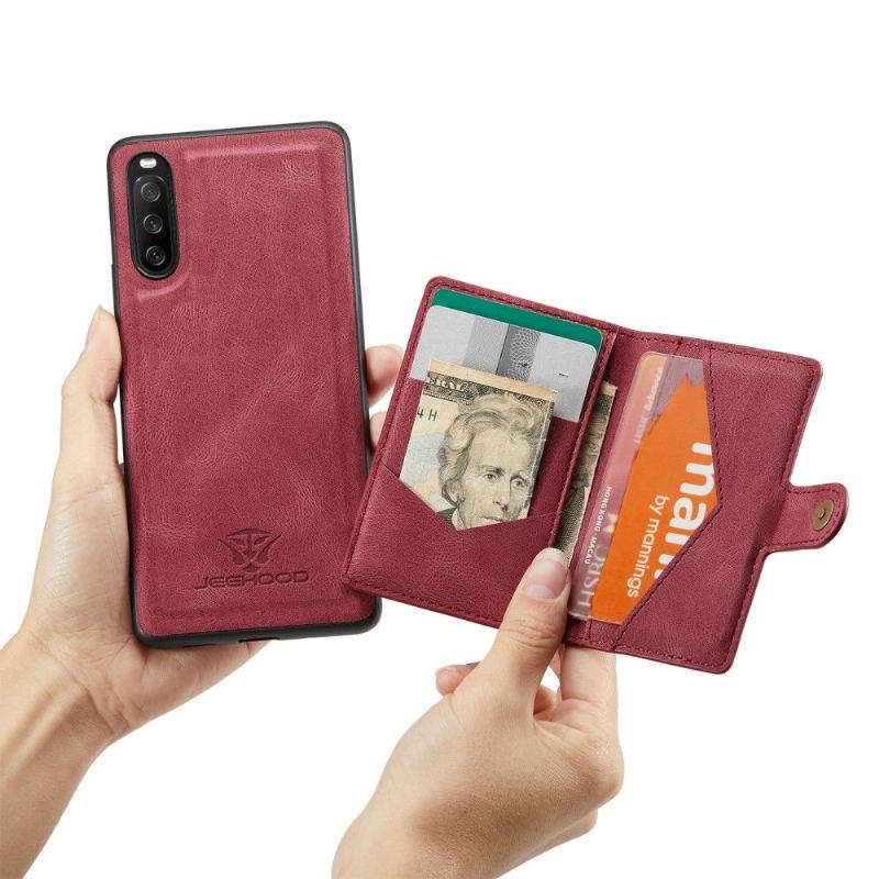 Etui do Sony Xperia 10 III Z Magnetycznym Uchwytem Na Karty