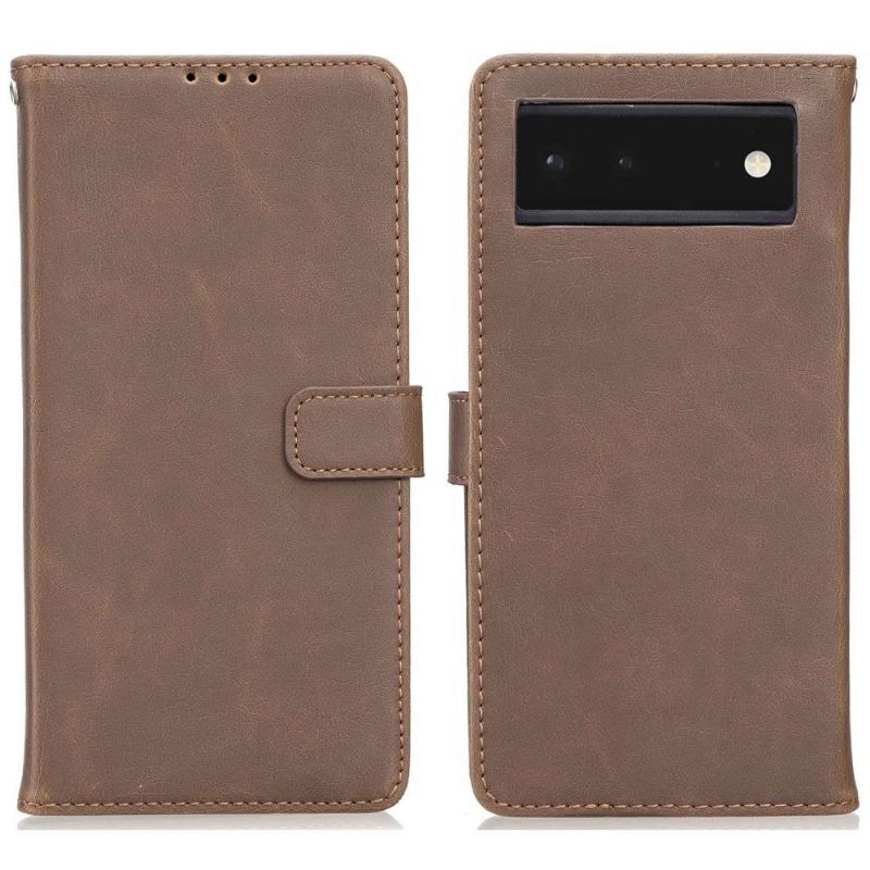 Etui do Google Pixel 6a Classic Etui Folio Retro Faux Leather Folio