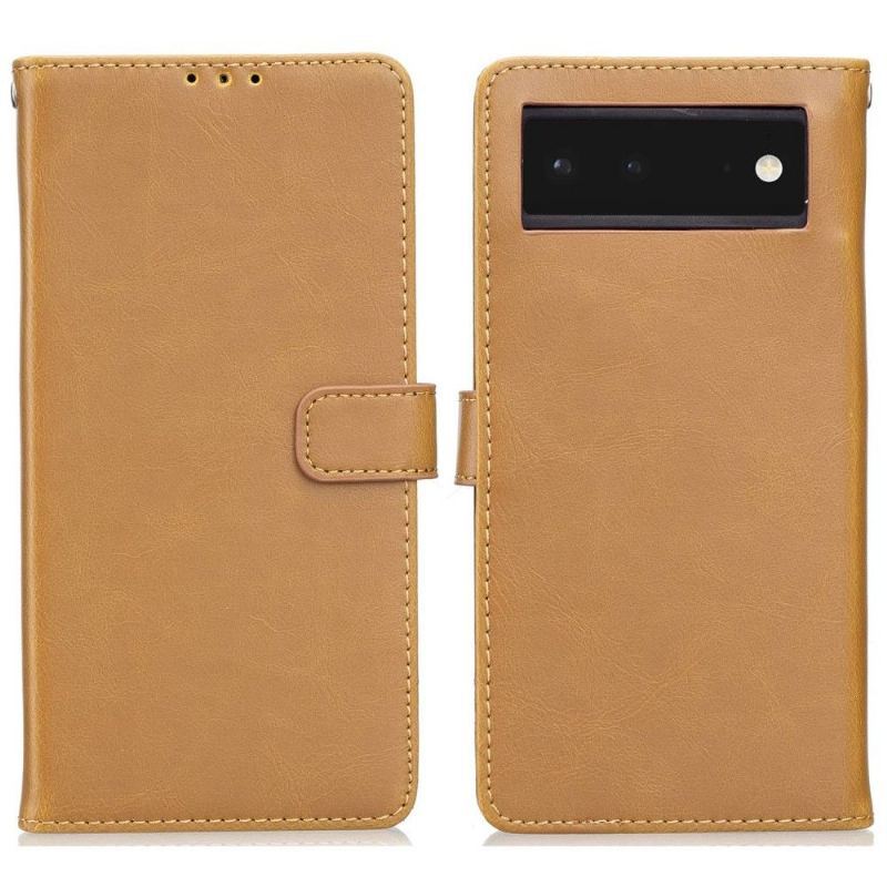 Etui do Google Pixel 6a Classic Etui Folio Retro Faux Leather Folio