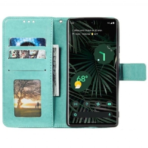 Etui Folio do Google Pixel 6a Obrzeża Mandala Sun