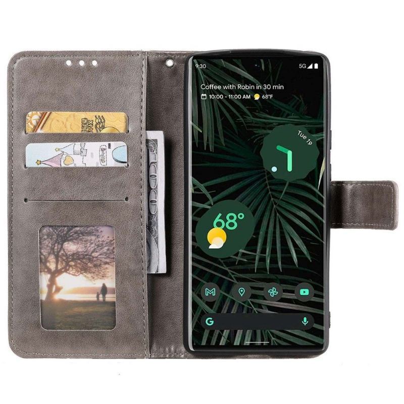 Etui Folio do Google Pixel 6a Obrzeża Mandala Sun