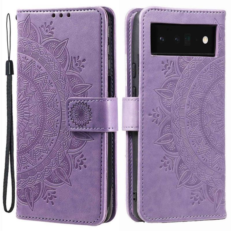 Etui Folio do Google Pixel 6a Obrzeża Mandala Sun