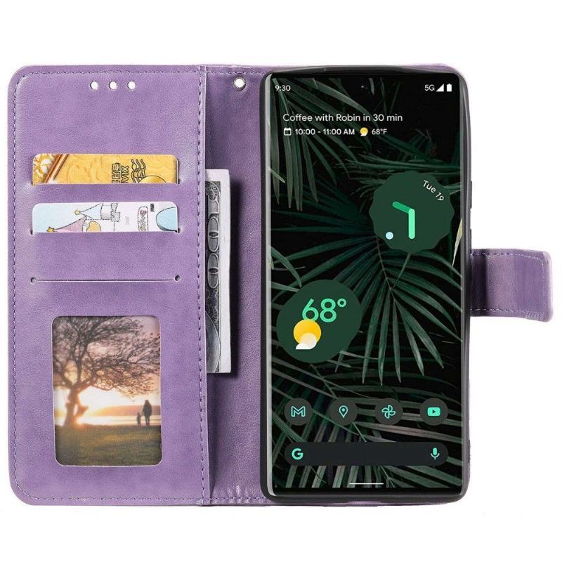 Etui Folio do Google Pixel 6a Obrzeża Mandala Sun