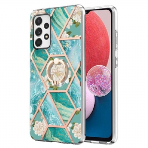 Etui do Samsung Galaxy A13 Kwiaty Wspornika Pierścieniowego