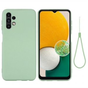 Etui do Samsung Galaxy A13 Płynny Silikon Ze Smyczą