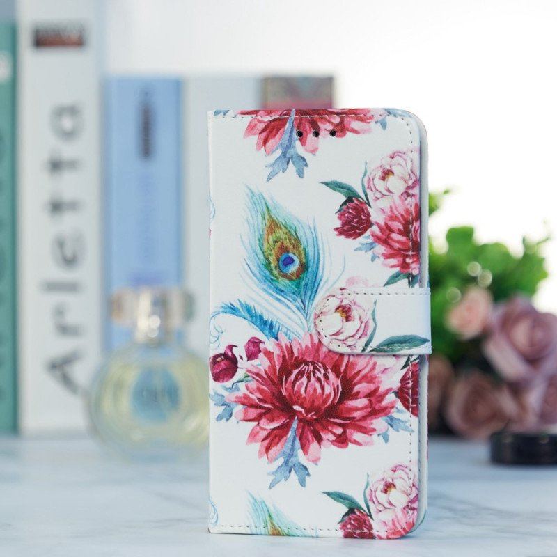 Etui Folio do Samsung Galaxy A13 Intensywne Kwiaty