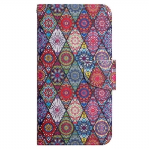 Etui Folio do Samsung Galaxy A13 Patchwork Ze Smyczą