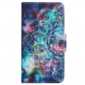 Etui Folio do Samsung Galaxy A13 z Łańcuch Błyskotliwa Mandala Z Paskami