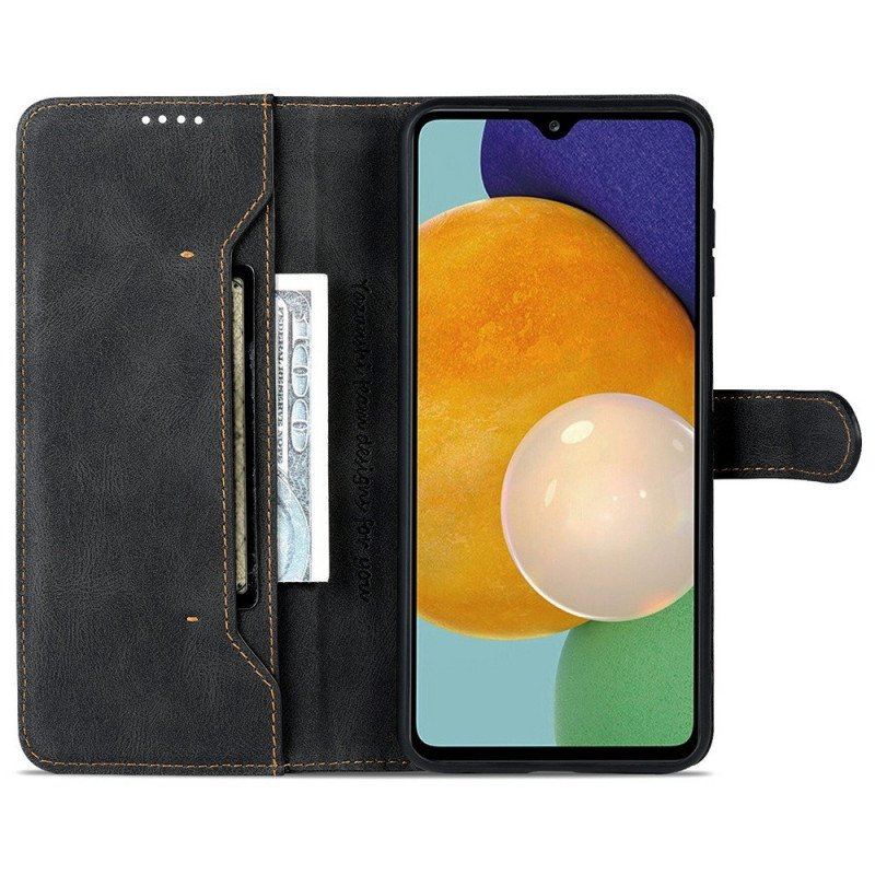 Etui Folio do Samsung Galaxy A13 z Łańcuch Paski W Stylu Vintage Azns