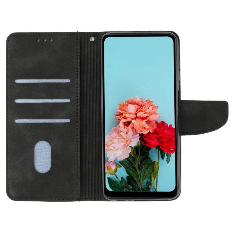 Etui Folio do Samsung Galaxy A13 z Łańcuch Styl Vintage Z Paskami