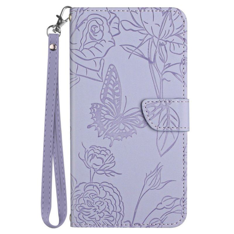 Etui Folio do Poco X4 GT Motyl Ze Smyczą