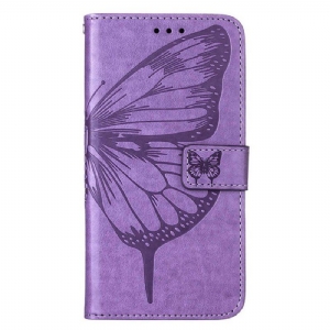 Etui Folio do Poco X4 GT z Łańcuch Motyl W Paski