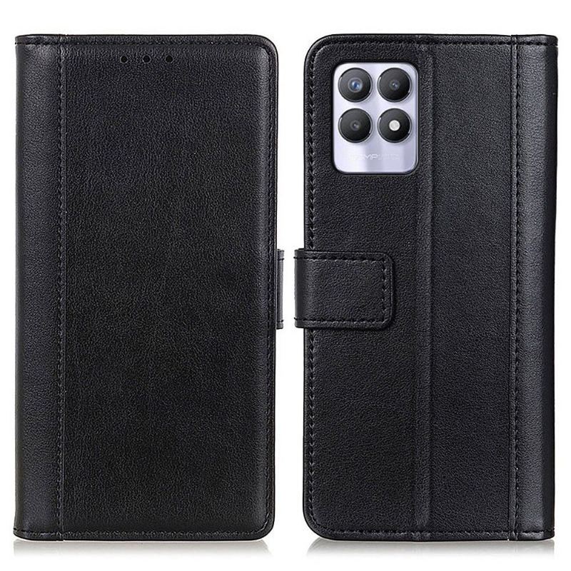 Etui Folio do Realme 8i Obrzeża Skórzany Futerał Cerena Faux Leather Folio