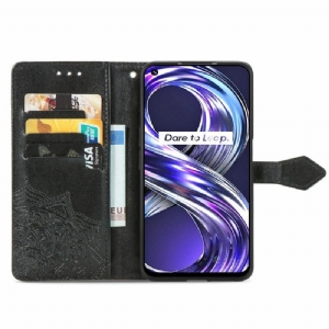 Etui Na Telefon Pokrowce do Realme 8i Biznes Mandala Relief Faux Leather