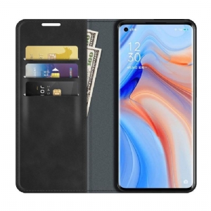 Case do Oppo Find X3 Neo Biznes Faux Skórzany Stojak Funkcyjny