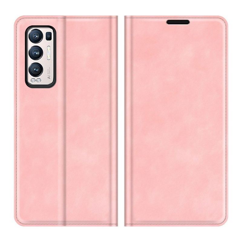 Case do Oppo Find X3 Neo Biznes Faux Skórzany Stojak Funkcyjny