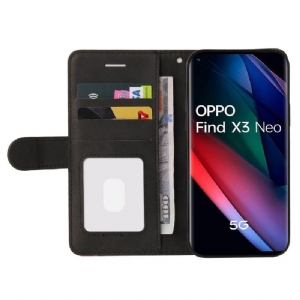 Etui Folio do Oppo Find X3 Neo Classic Bicolor Artystyczny