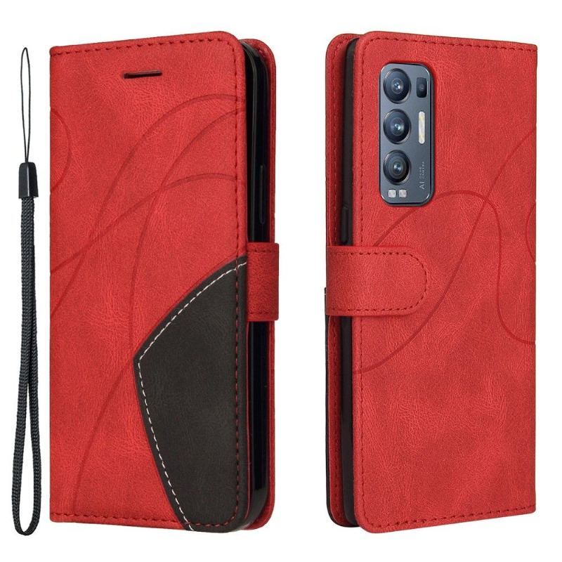 Etui Folio do Oppo Find X3 Neo Classic Bicolor Artystyczny