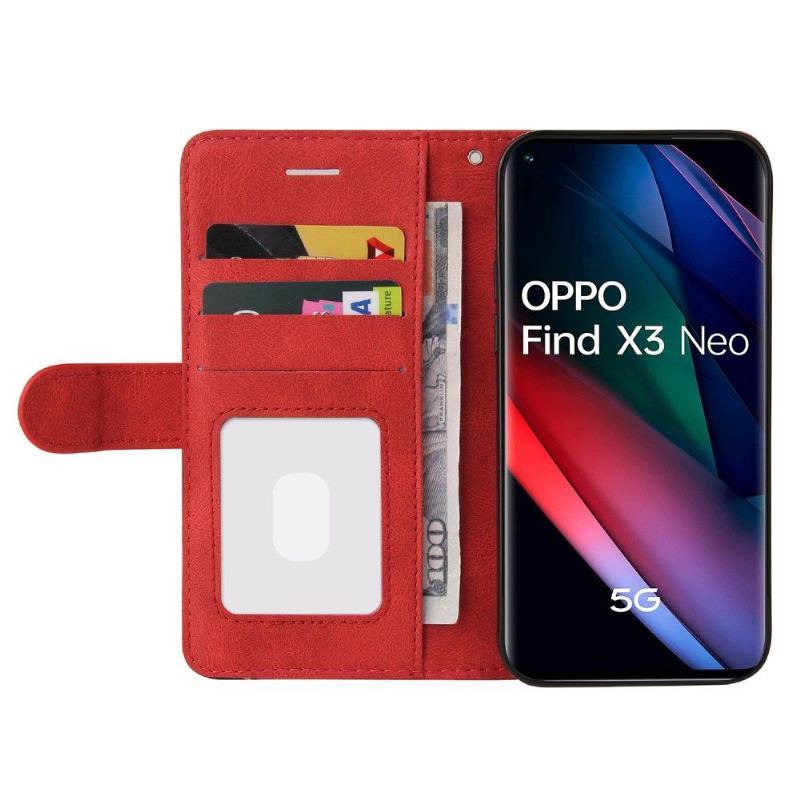 Etui Folio do Oppo Find X3 Neo Classic Bicolor Artystyczny