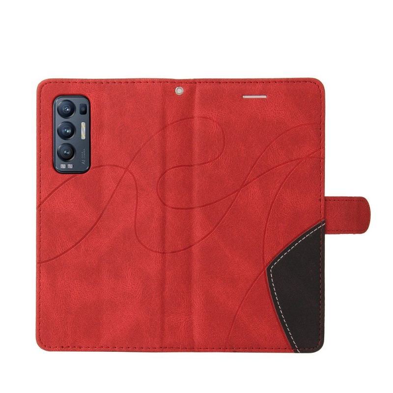 Etui Folio do Oppo Find X3 Neo Classic Bicolor Artystyczny