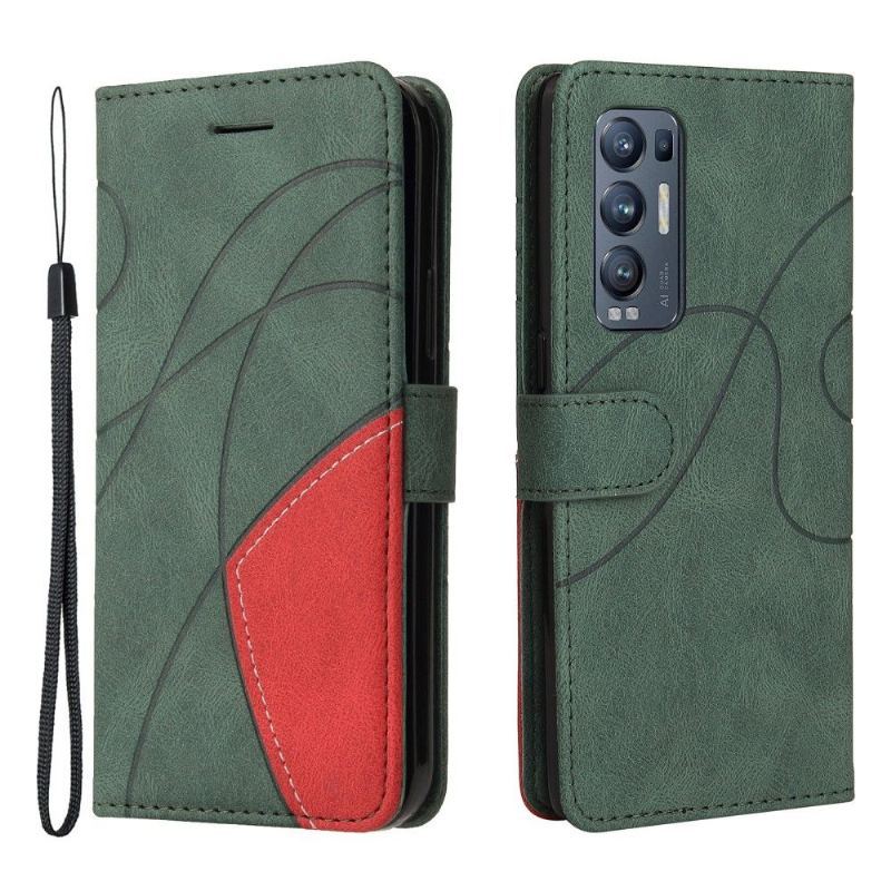 Etui Folio do Oppo Find X3 Neo Classic Bicolor Artystyczny