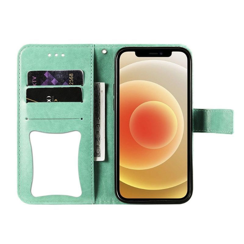 Etui Folio do Oppo Find X3 Neo Classic Posiadacz Karty Kwiaty