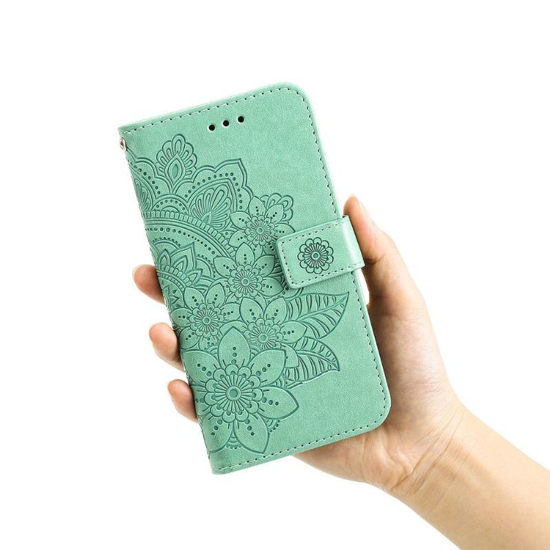 Etui Folio do Oppo Find X3 Neo Classic Posiadacz Karty Kwiaty