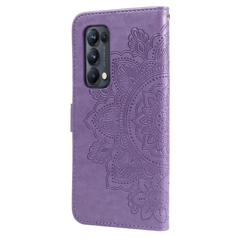 Etui Folio do Oppo Find X3 Neo Classic Posiadacz Karty Kwiaty