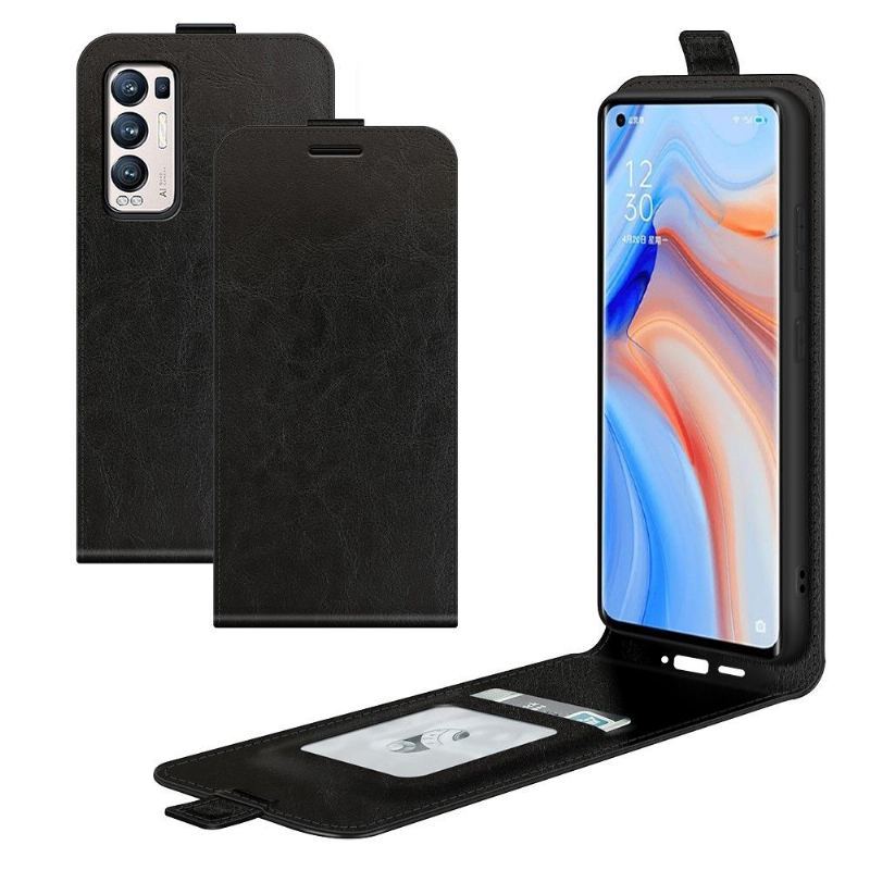 Etui Folio do Oppo Find X3 Neo Skórzany Futerał Ze Sztucznej Skóry W Pionie