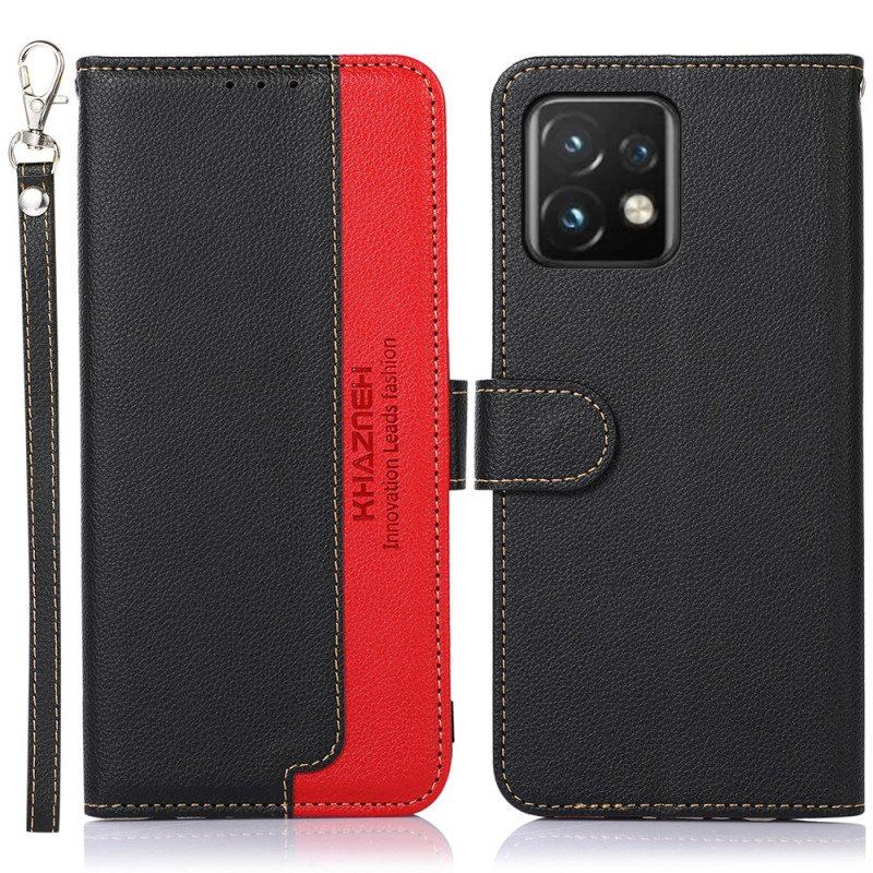 Etui Folio do Motorola Edge 40 Pro Rfid Khazneh W Stylu Liczi