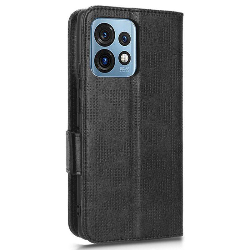 Etui Folio do Motorola Edge 40 Pro Trójkąty Ze Smyczą