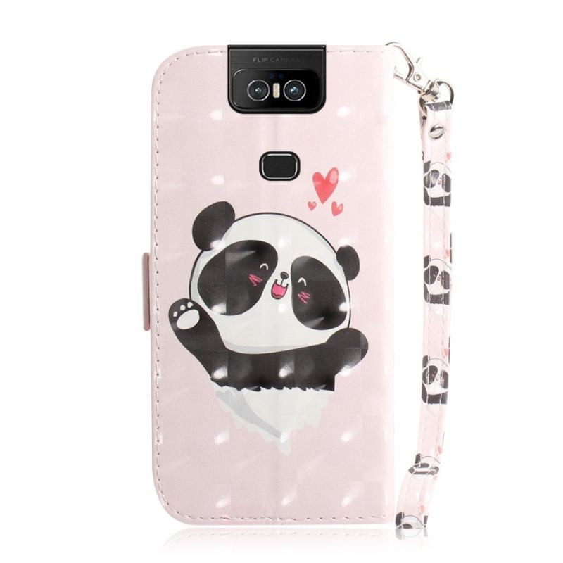 Skórzany Futerał do Asus Zenfone 6 Słodka Panda