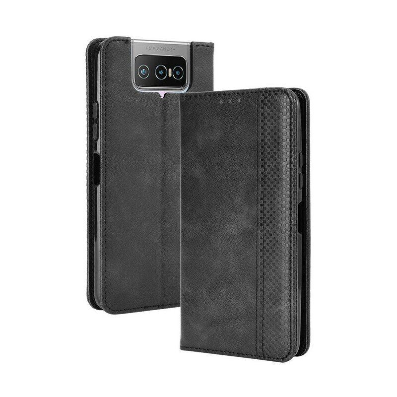 Etui Na Telefon do Asus Zenfone 7 / 7 Pro Etui Folio Stylizowany Efekt Skóry W Stylu Vintage