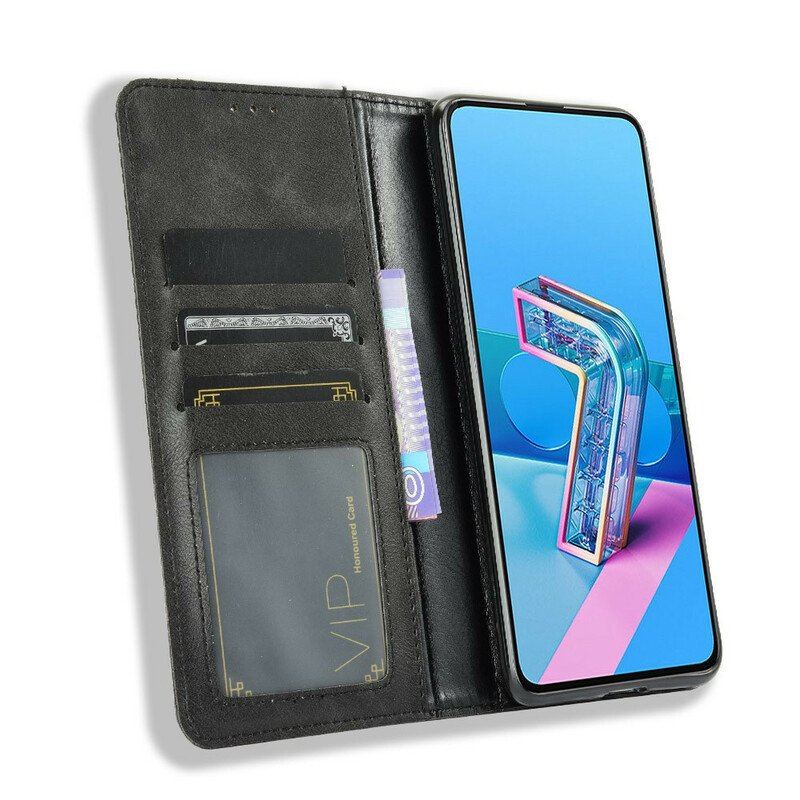 Etui Na Telefon do Asus Zenfone 7 / 7 Pro Etui Folio Stylizowany Efekt Skóry W Stylu Vintage