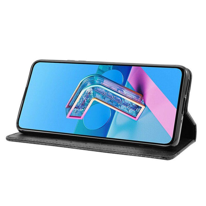 Etui Na Telefon do Asus Zenfone 7 / 7 Pro Etui Folio Stylizowany Efekt Skóry W Stylu Vintage