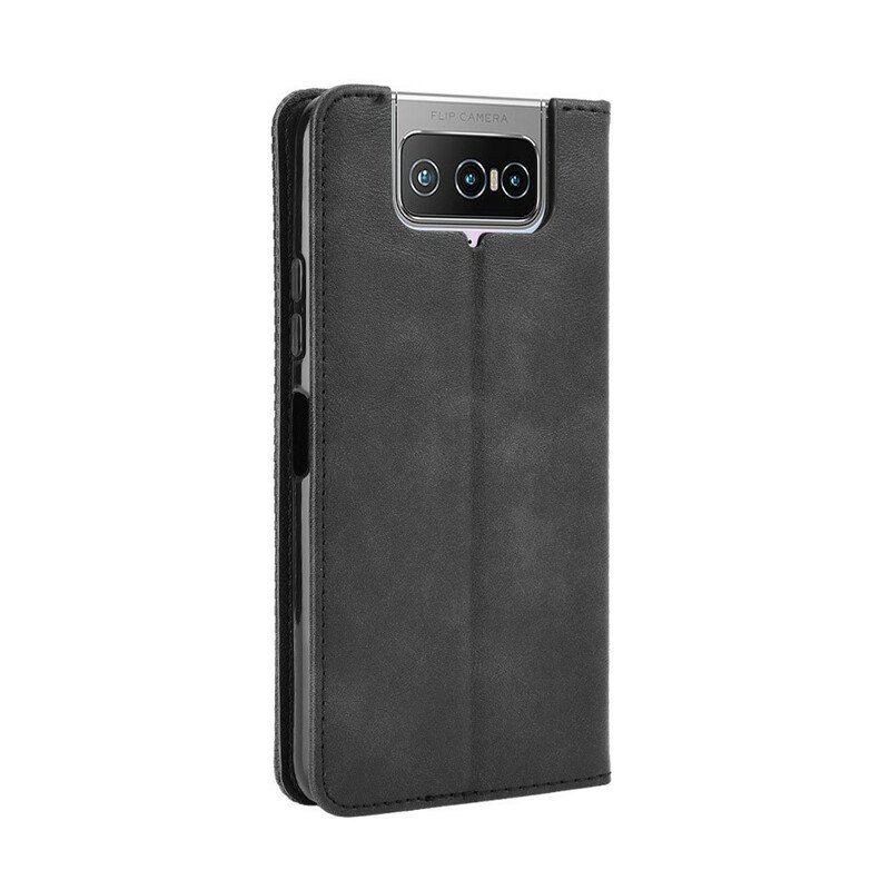 Etui Na Telefon do Asus Zenfone 7 / 7 Pro Etui Folio Stylizowany Efekt Skóry W Stylu Vintage