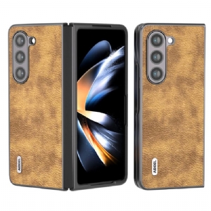 Etui Do Samsung Galaxy Z Fold 5 Liczi Ze Sztucznej Skóry Abeel