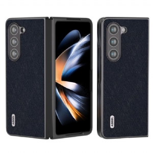 Futerały Samsung Galaxy Z Fold 5 Etui Na Telefon Prawdziwa Tkana Skóra Abeel