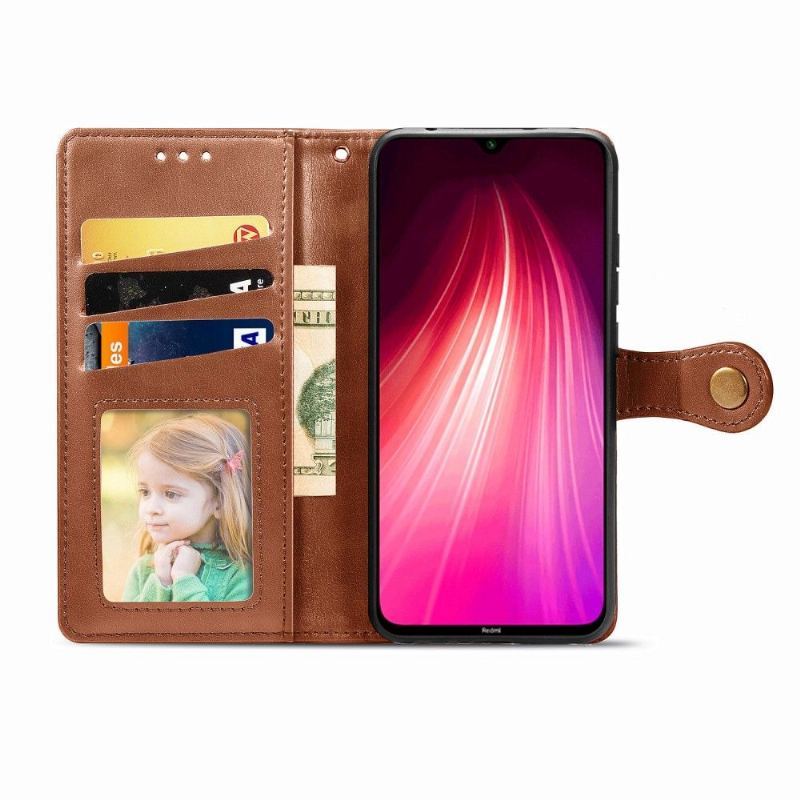 Etui Folio do Xiaomi Redmi Note 8 2021 Classic Indila Etui Na Karty Ze Sztucznej Skóry