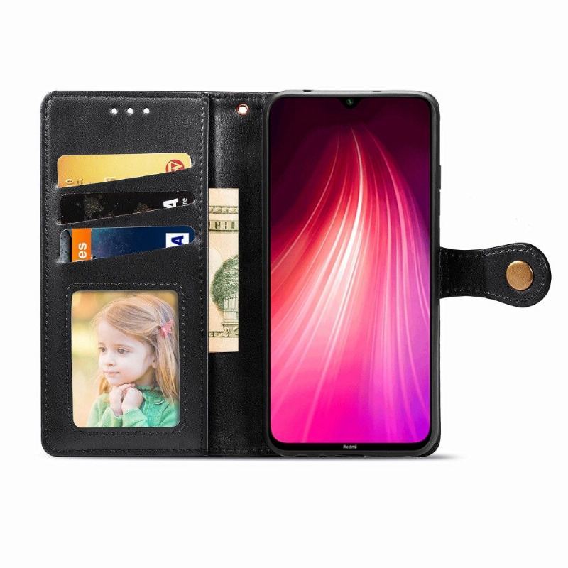 Etui Folio do Xiaomi Redmi Note 8 2021 Classic Indila Etui Na Karty Ze Sztucznej Skóry